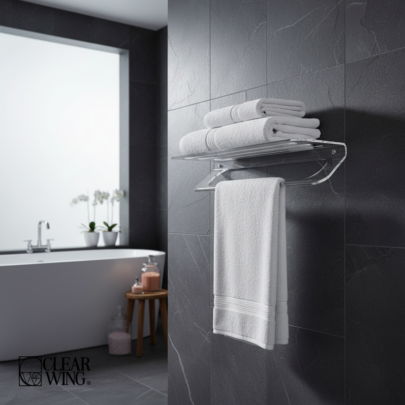 Acrylic plexi Wall Towel holder