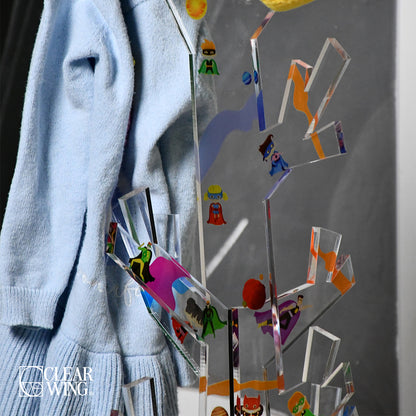 Acrylic plexi tree clothes hanger stand 3