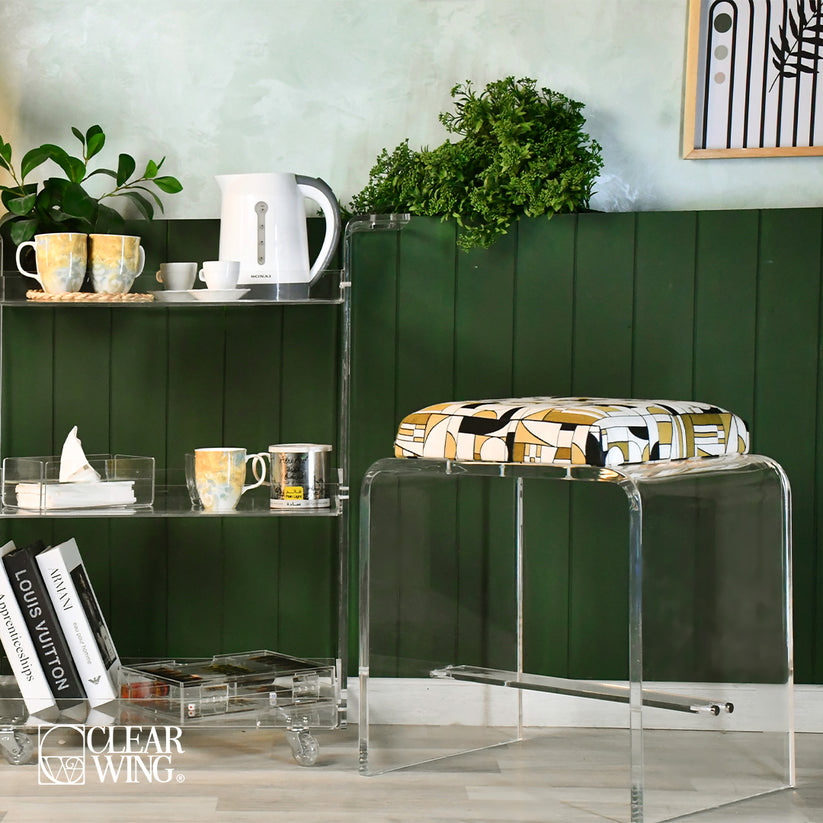 Acrylic print Cushioned Seat Chair 2