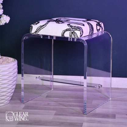 Acrylic stool Cushioned Seat Chair
