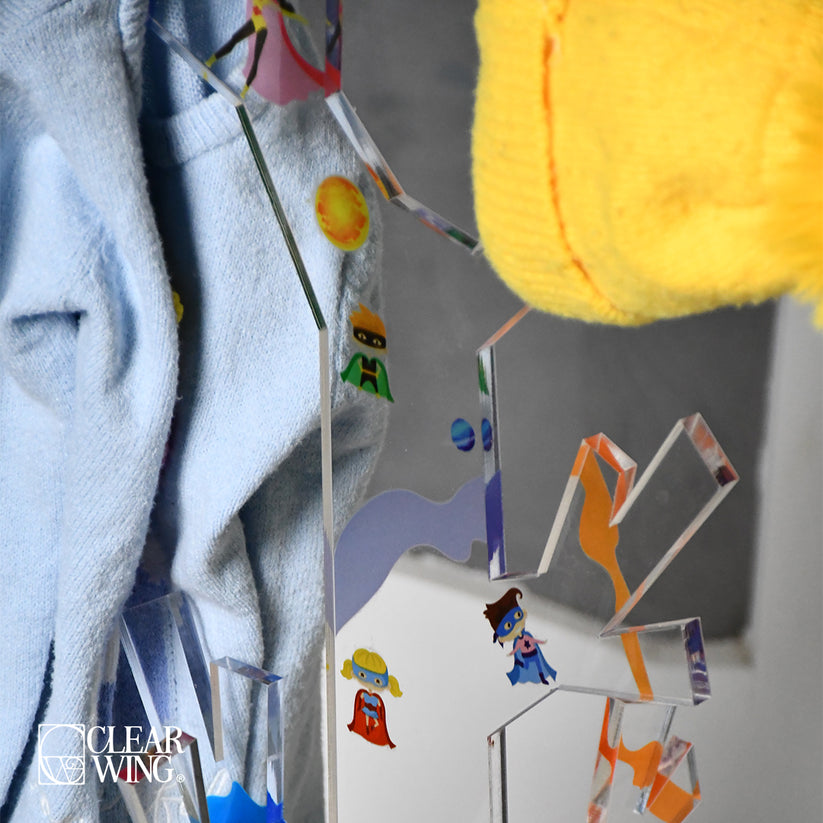 Acrylic tree clothes hanger stand