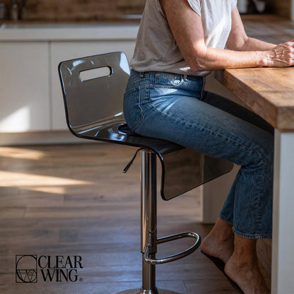 Smoked Black Acrylic Plexi Bar Chair