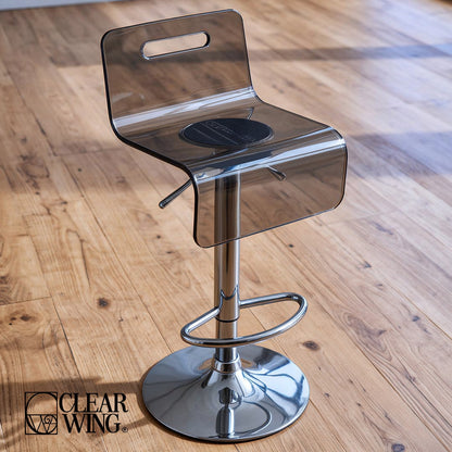 Smoked Black Acrylic Plexi Bar Chair