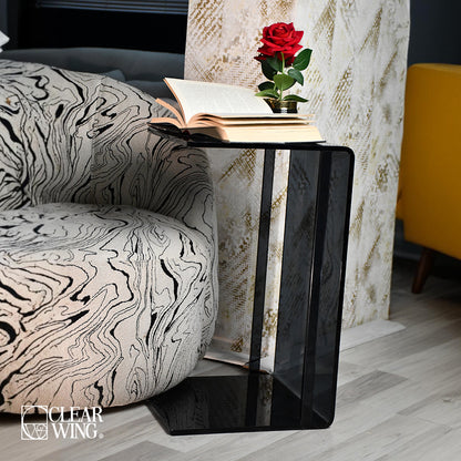 Black Acrylic Side Table