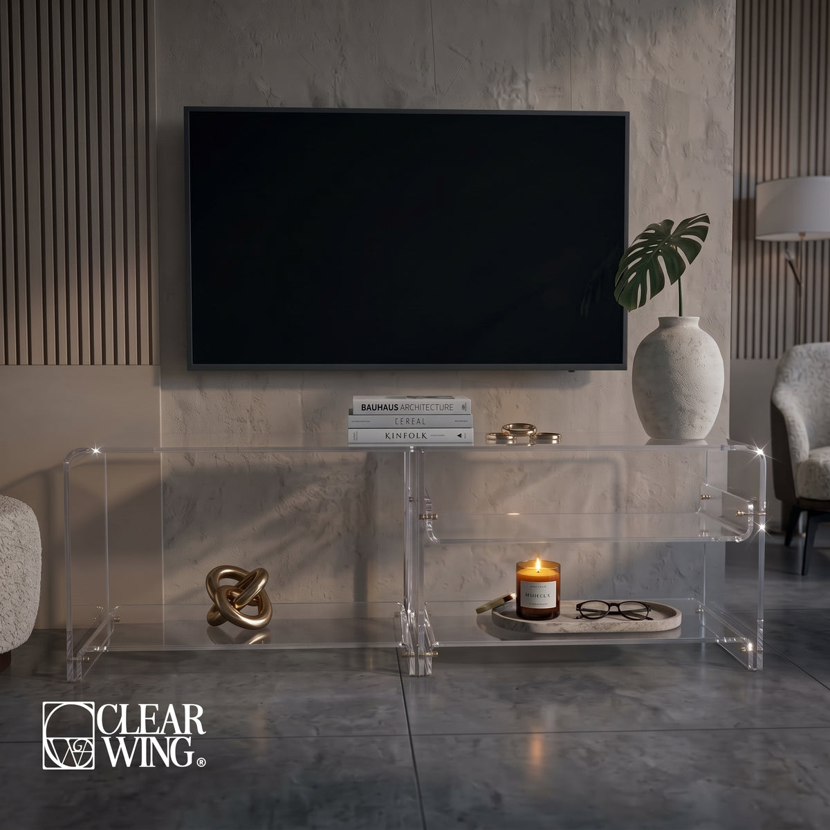 Acrylic Plexi TV Unit