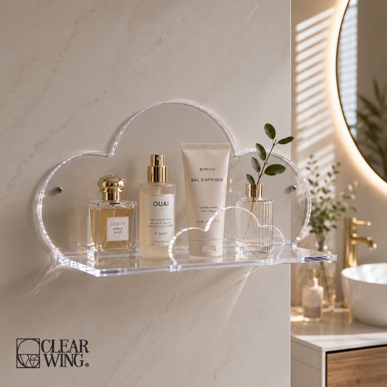Acrylic plexi Cloud-Shaped Wall Shelf