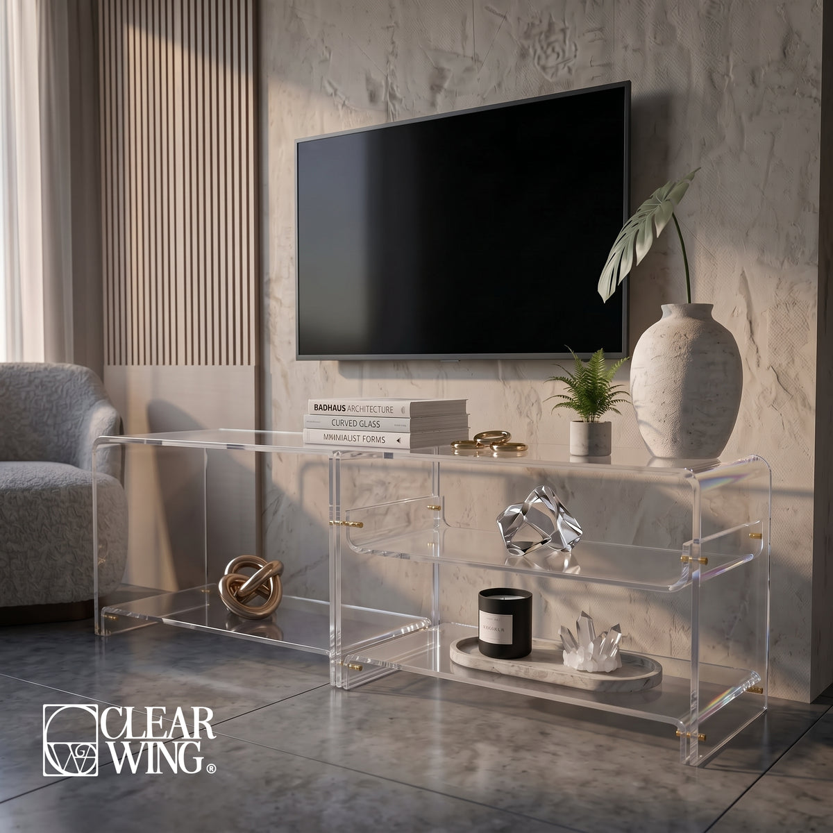 Acrylic Plexi TV Unit