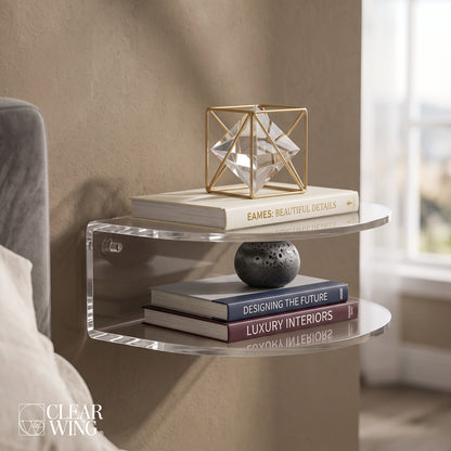 Acrylic Plexi Wall- Curved Shelf
