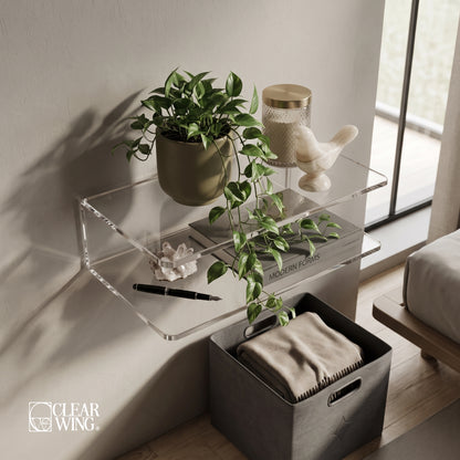 Double-Layer Acrylic Plexi Wall Shelf