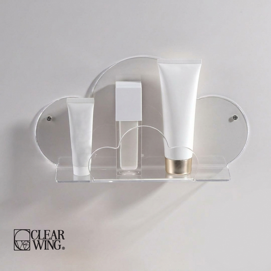 Acrylic plexi Cloud-Shaped Wall Shelf