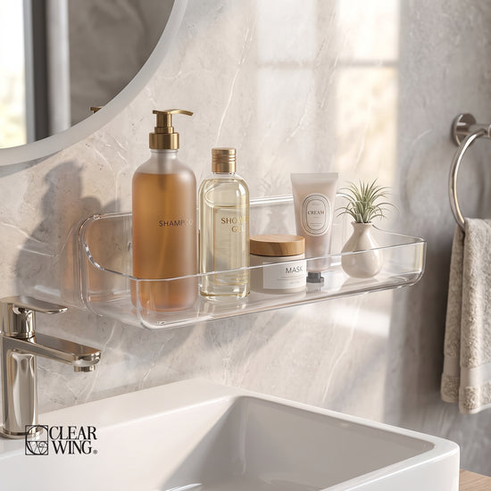 Acrylic Plexi  Shower wall shelf