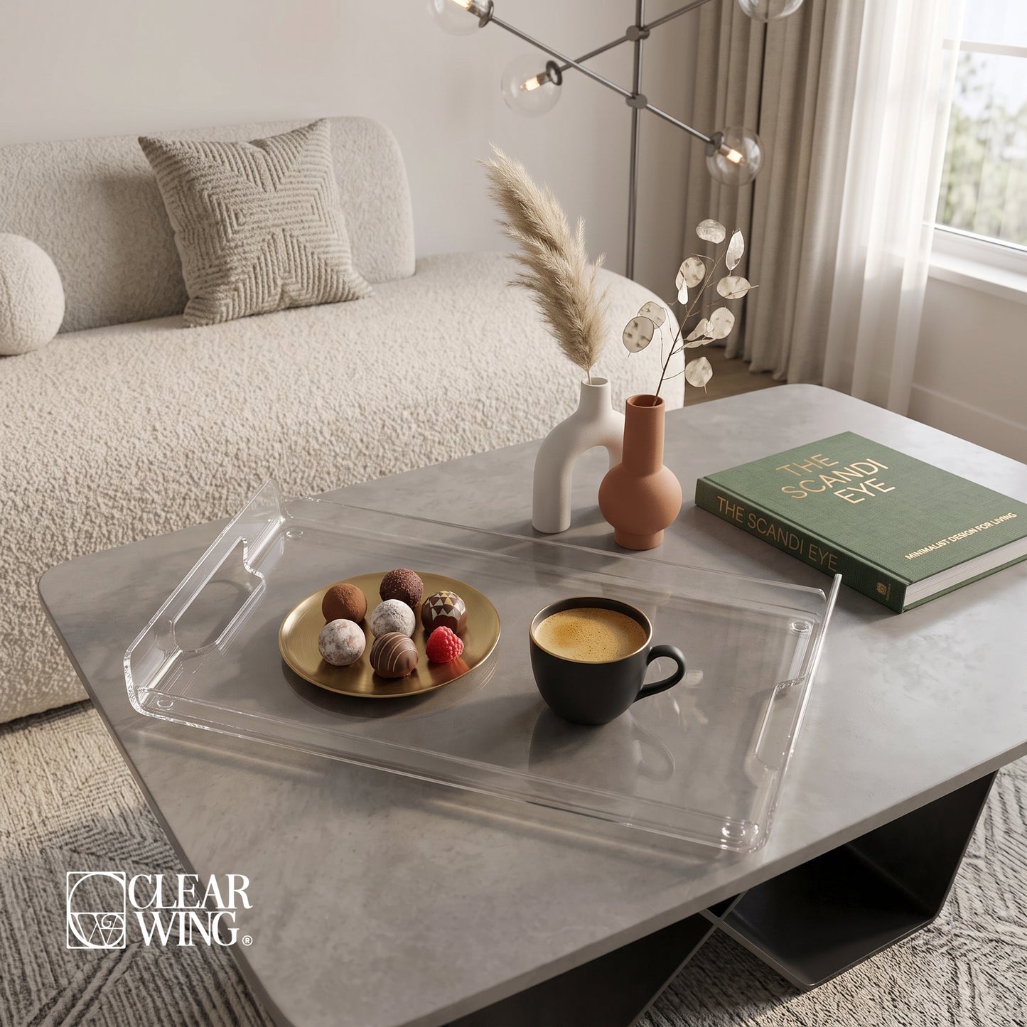 Acrylic Plexi Serving Tray With Handles