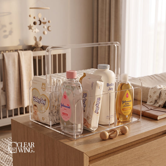 Acrylic Plexi Portable Baby Care Organizer