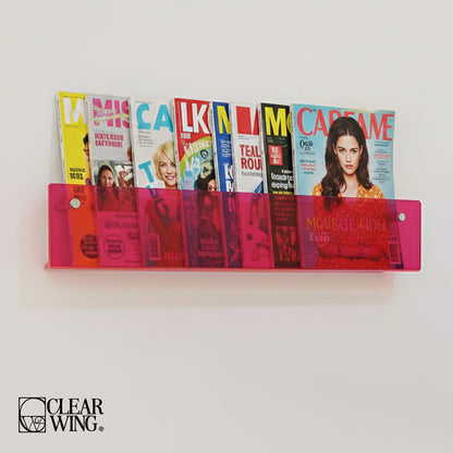 Pink Acrylic plexi wall shelf 