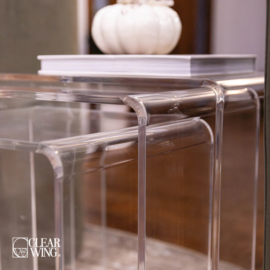 Plexi Nesting Set of 3 Tables