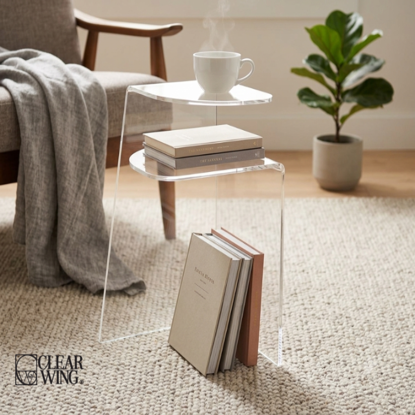 Acrylic Plexi Origami Side Table
