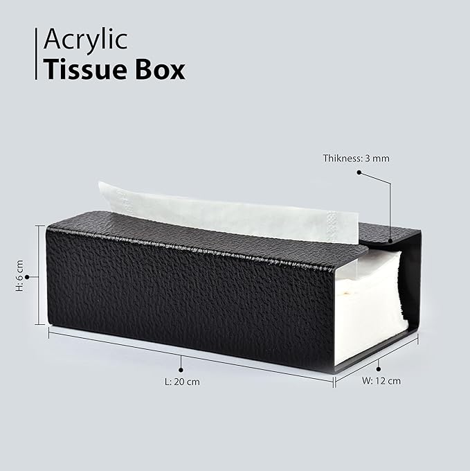 Acrylic Plexi smoked Rectangular Tissue Box