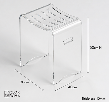 Acrylic Plexi  Bathroom Stool