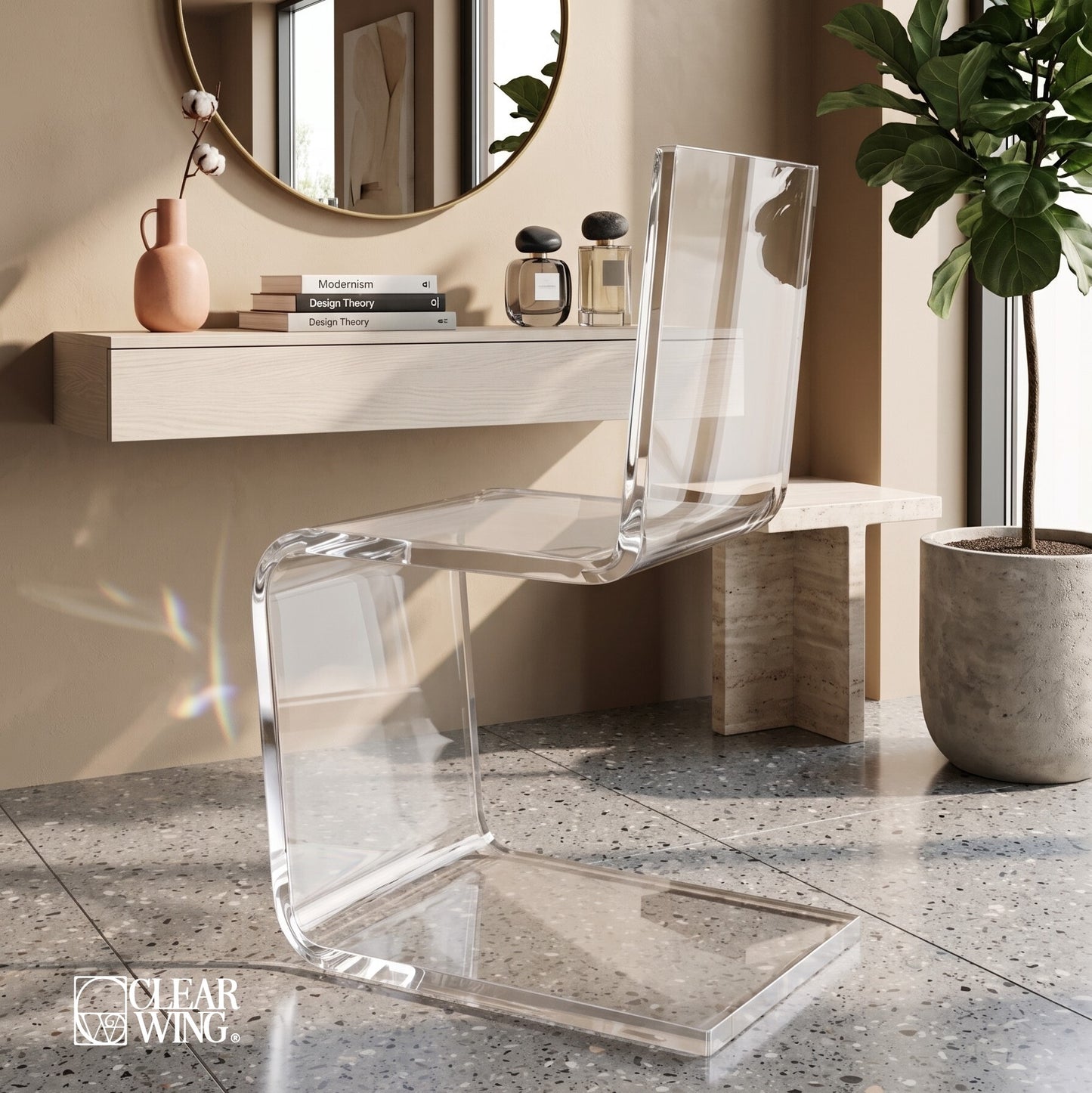 Acrylic Plexi U Chair